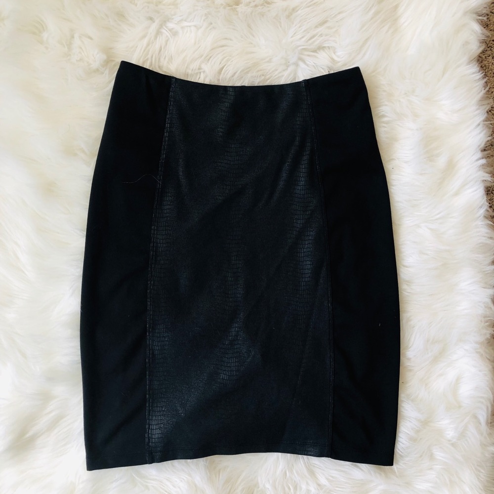 Liverpool  faux snake panel skirt